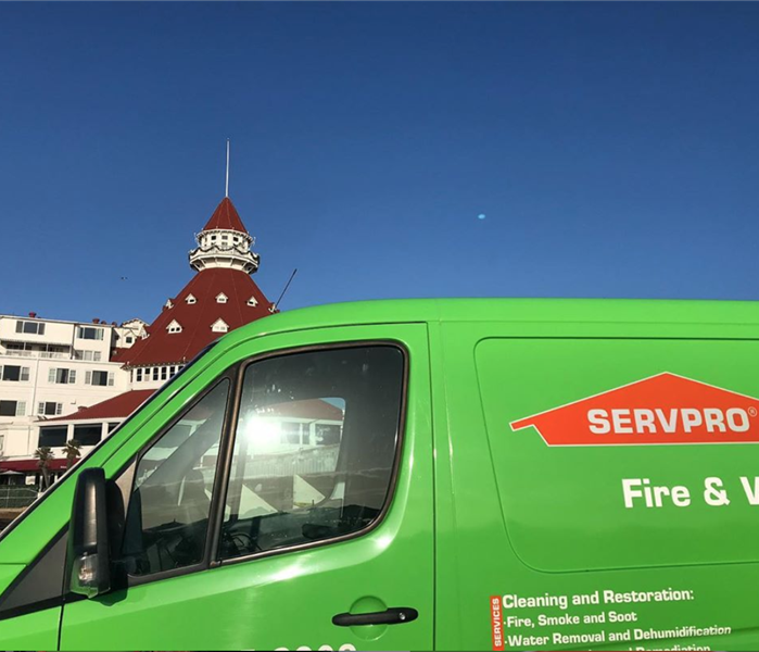 SERVPRO van in front of Hotel del Coronado