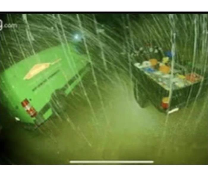 Storm on night vision camera